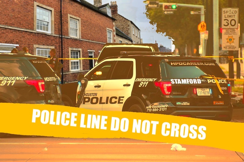 Stamford police blocking road